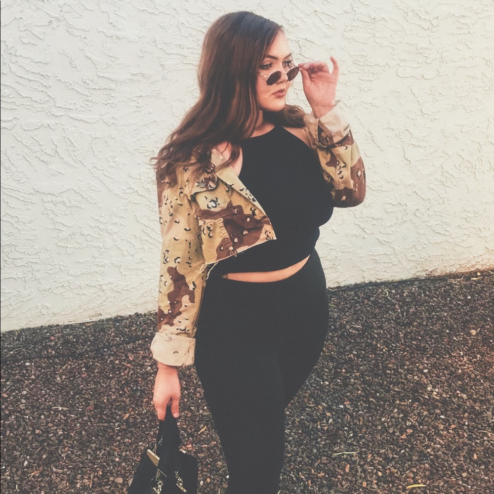 Cropped Desert Camo Jacket